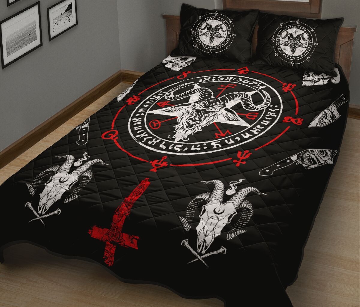 Hail Satan bedding set 1
