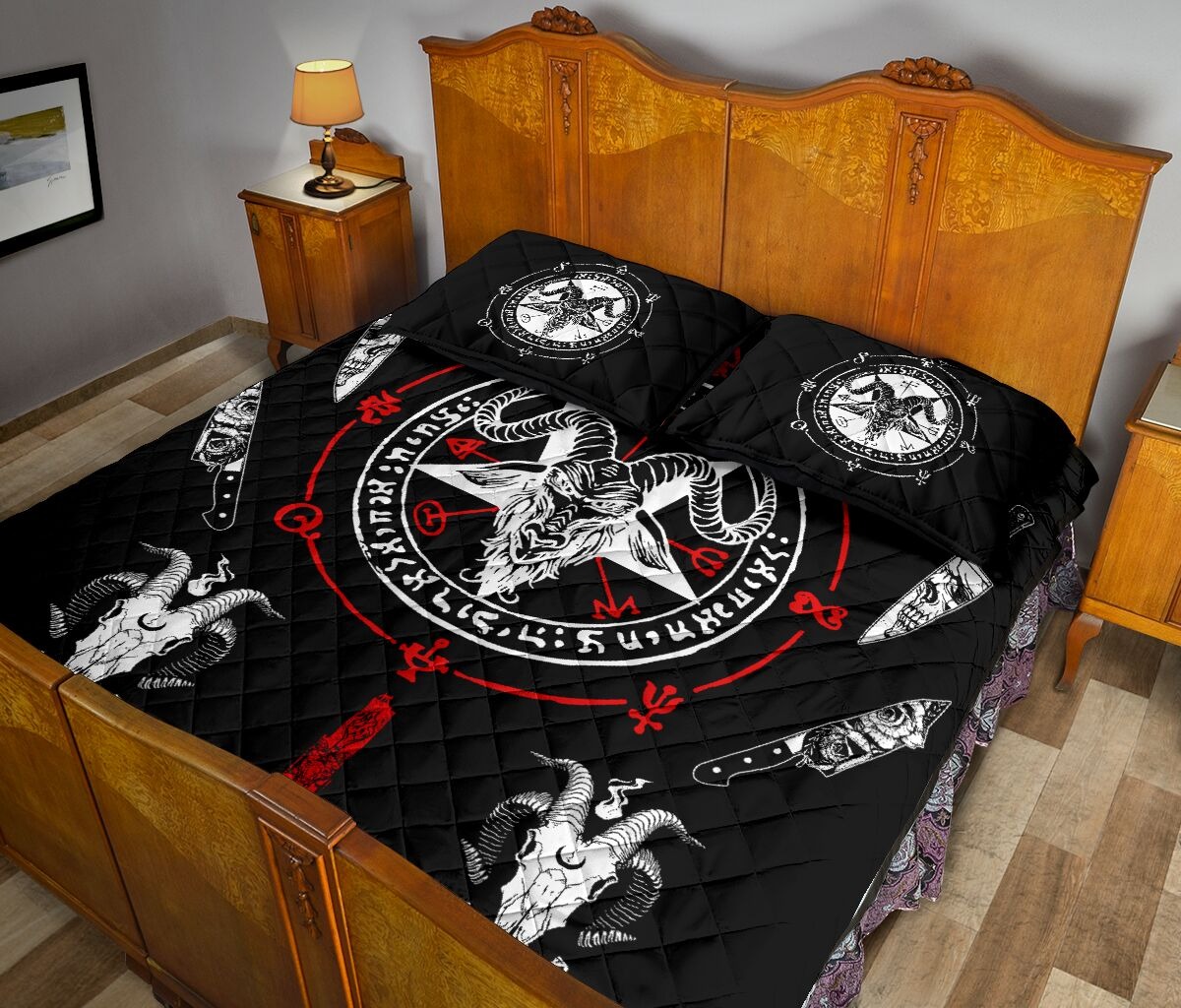 Hail Satan bedding set 3