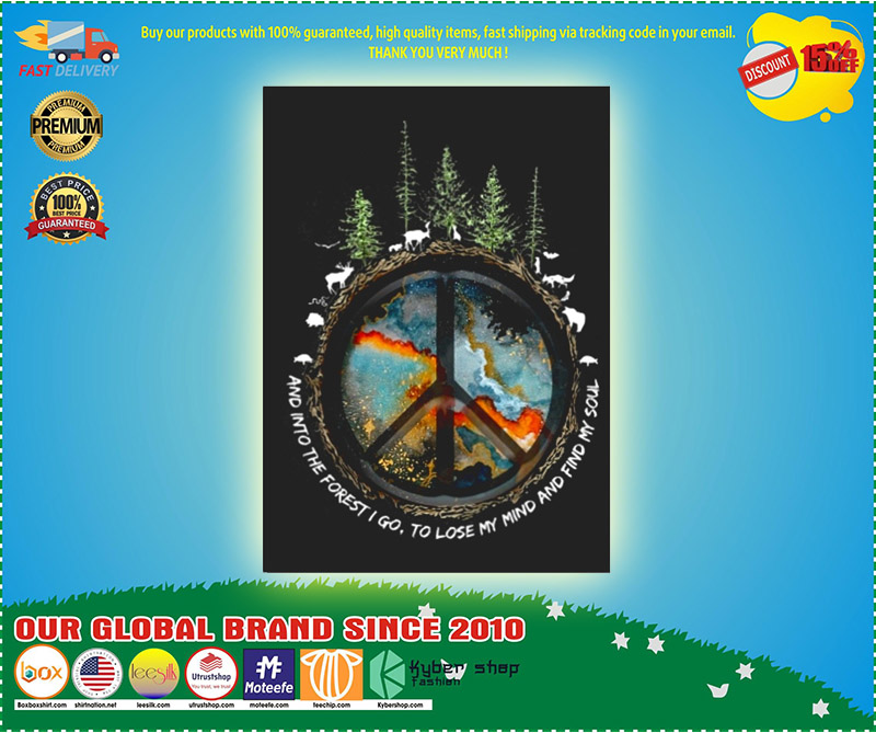 Hippie peace and into the forest I go stickers 3