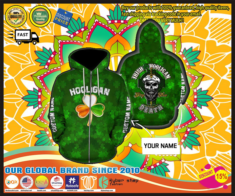 Hooligan Irish custom name 3D hoodie 1