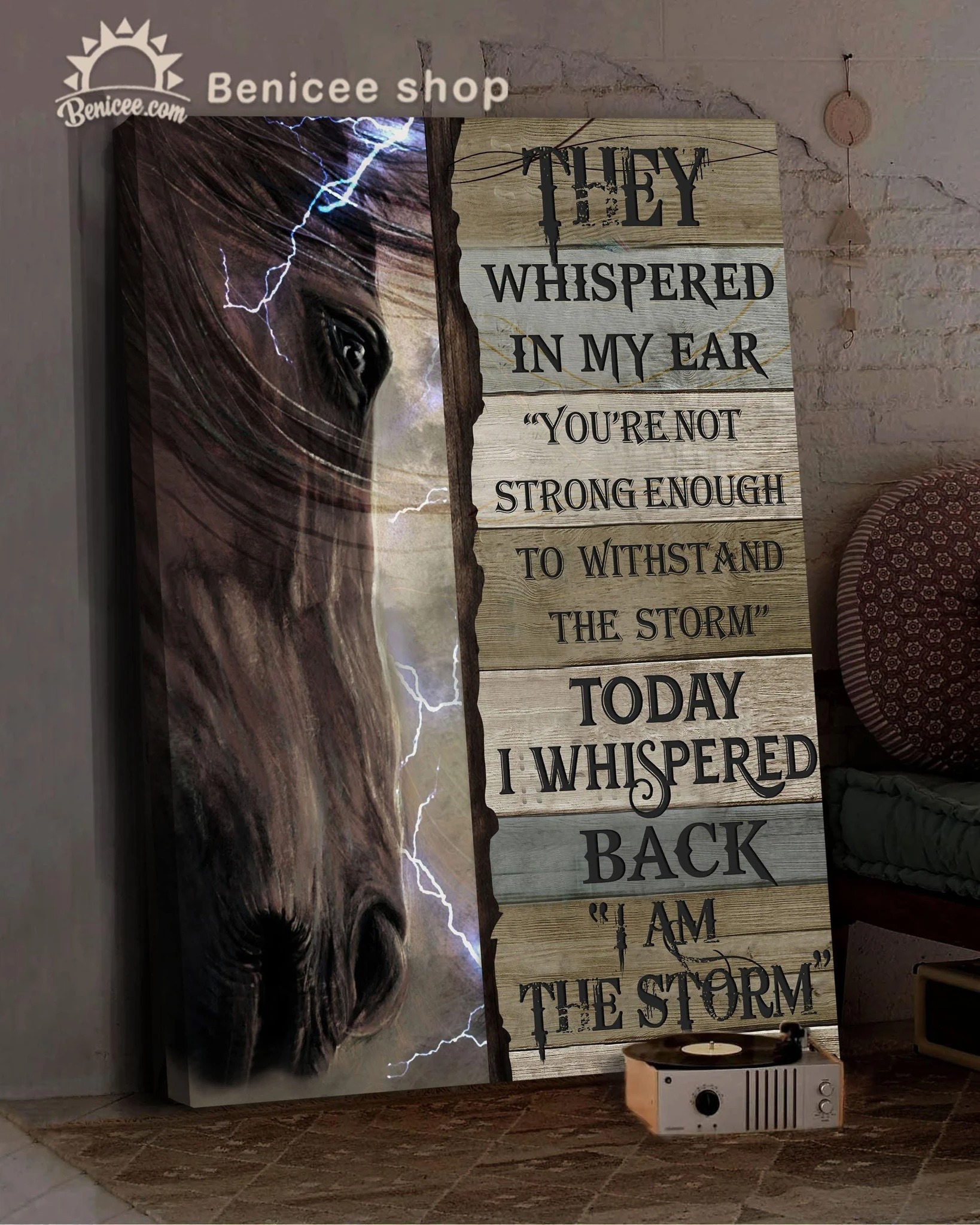 Horse They whispered in my ear canvas 2