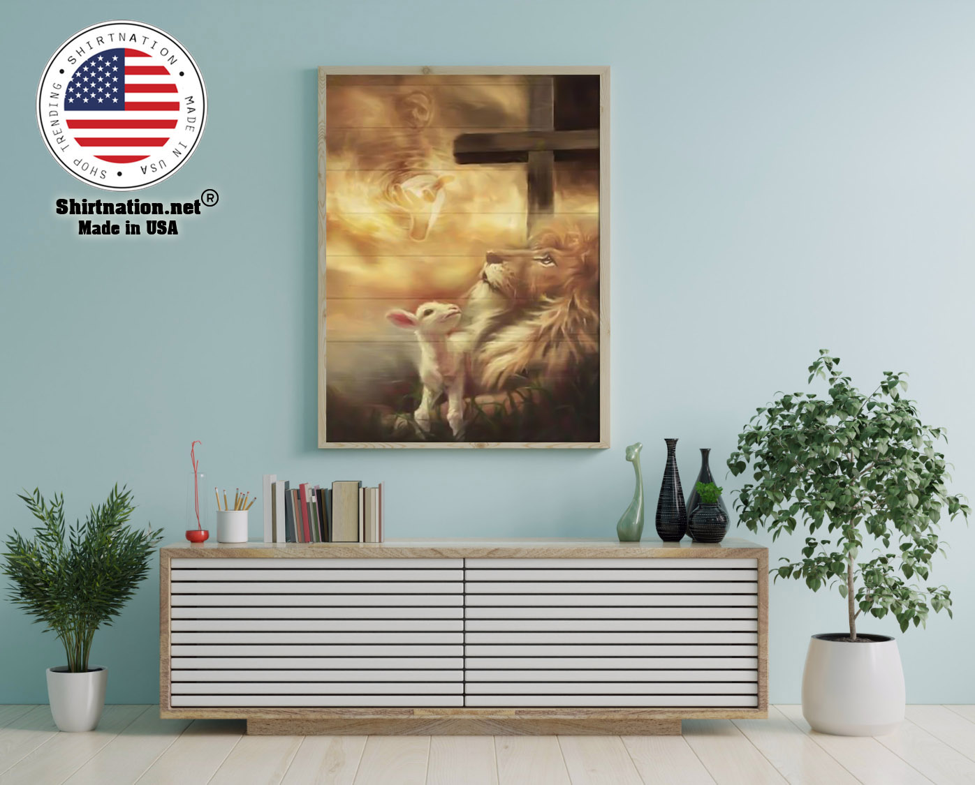 Jesus Lion and Lamp canvas poster 12