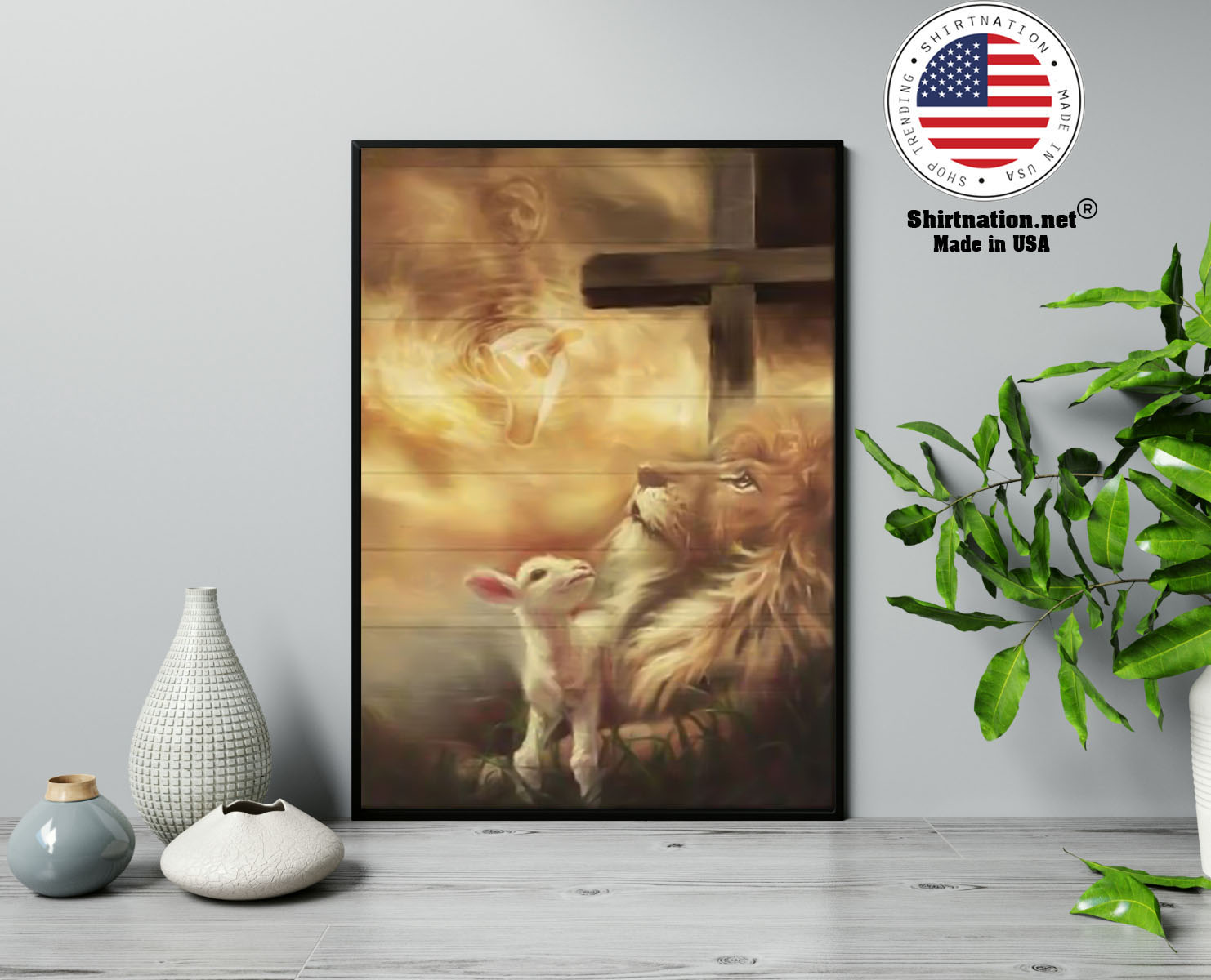Jesus Lion and Lamp canvas poster 13