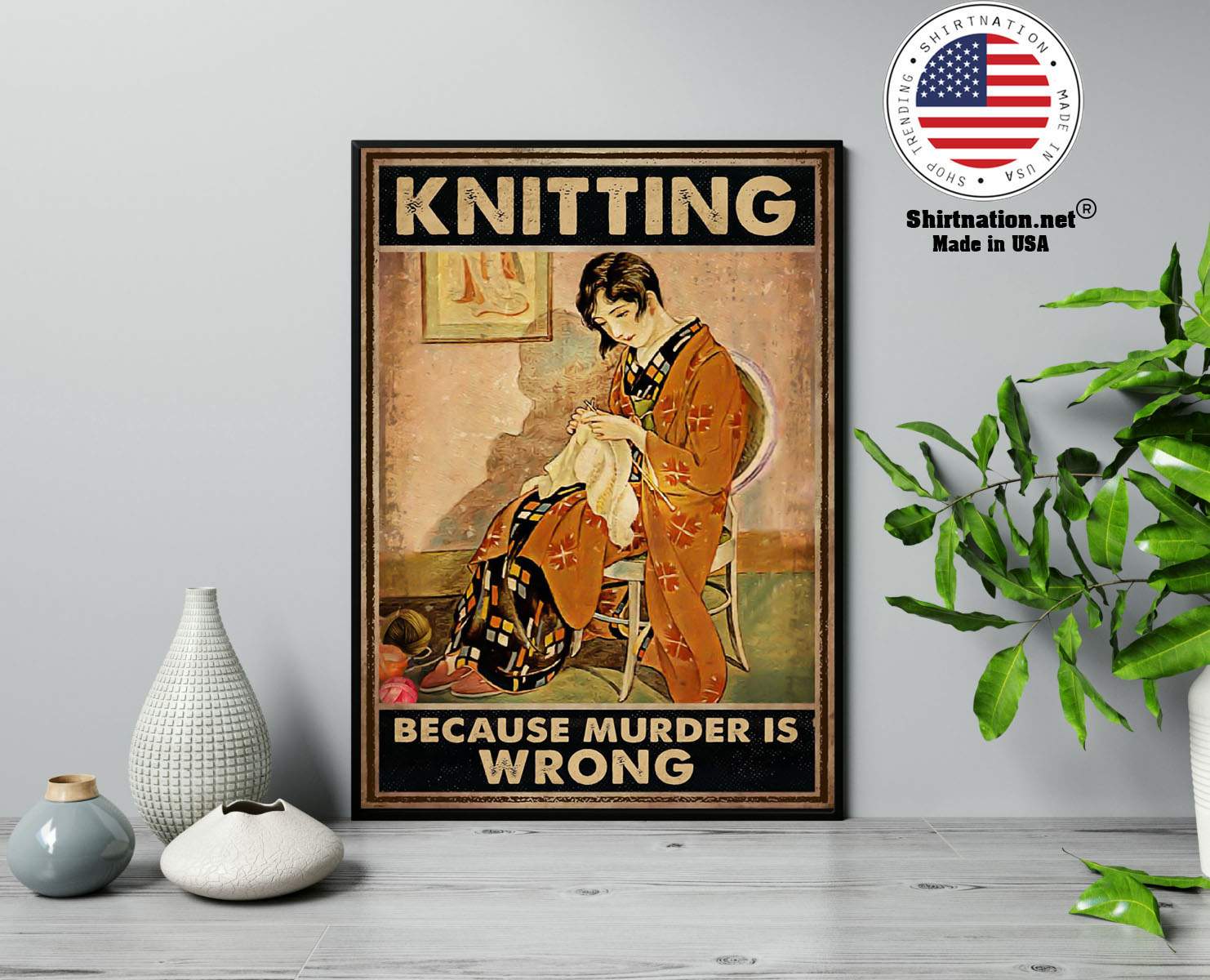 Knitting because murder is wrong poster 13