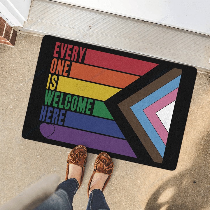 LGBT Everyone is welcome here doormat 2