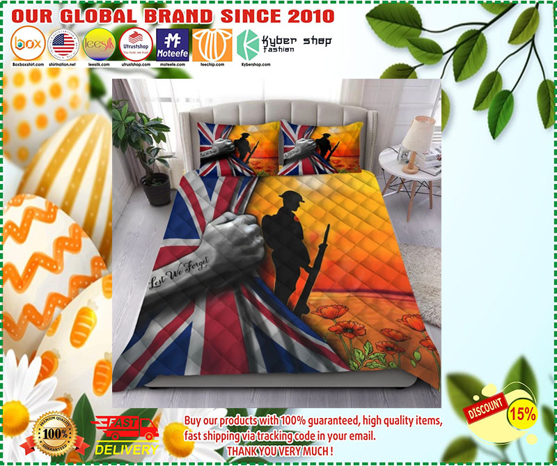 Lest we forget UK veteran bedding set 2