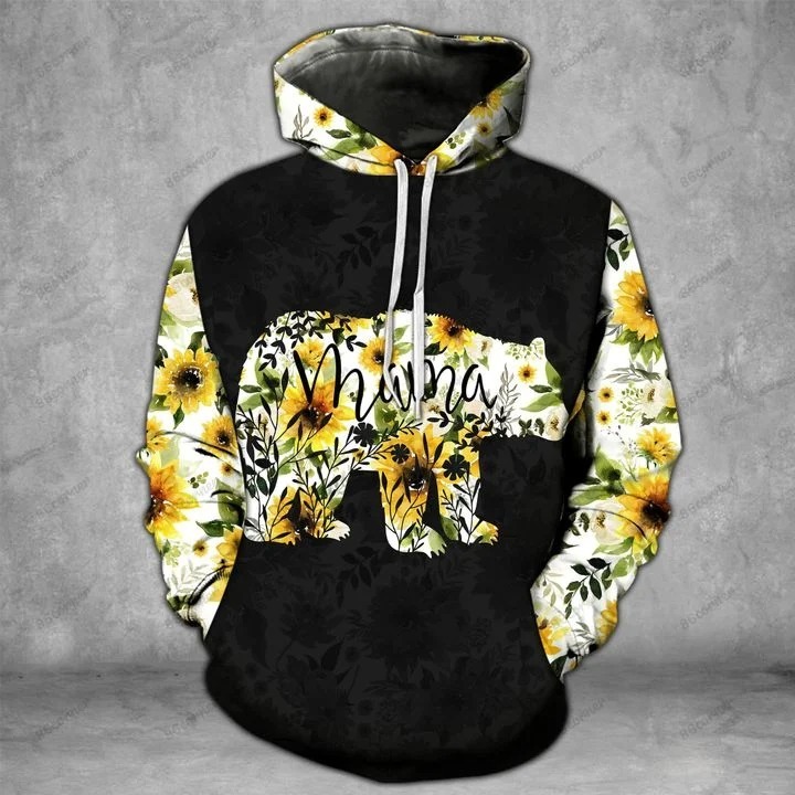 Mama bear Sunflower 3D hoodie and legging 1