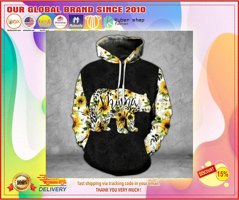 Mama bear Sunflower 3D hoodie and legging 3