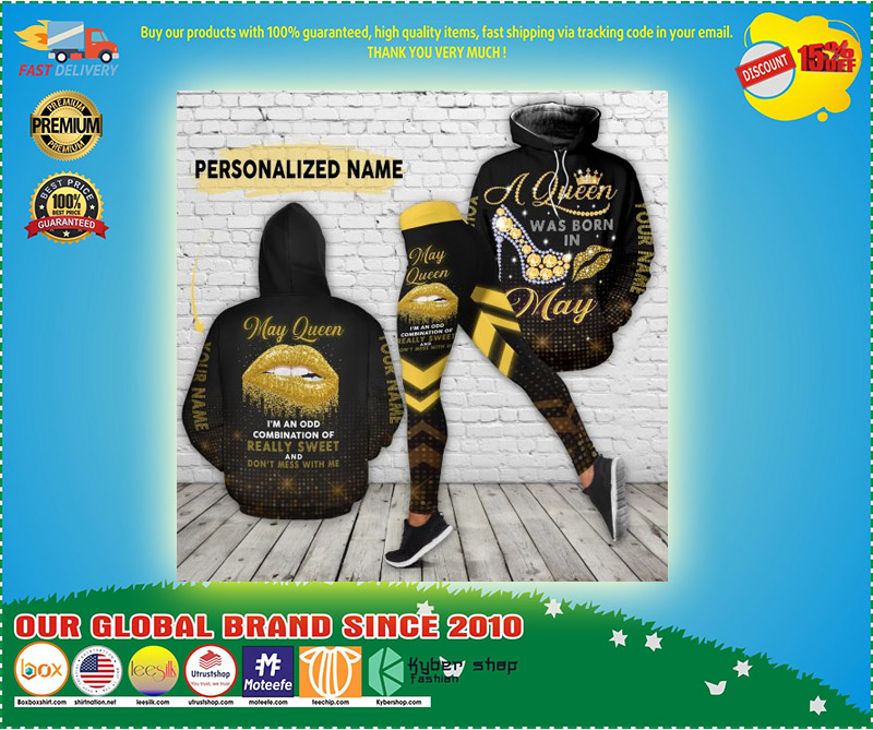 May queen really sweet and dont mess with me custom name 3D hoodie and legging 3