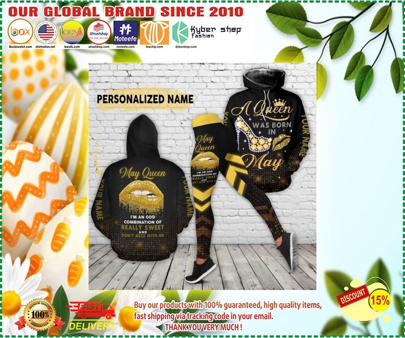 May queen really sweet and dont mess with me custom name 3D hoodie and legging 4