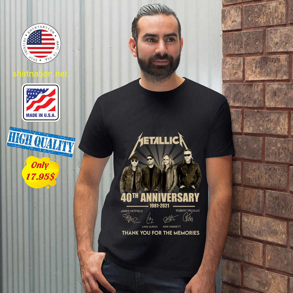 Merallic 40th anniversary 1981 2021 thank you for the memories shirt 12