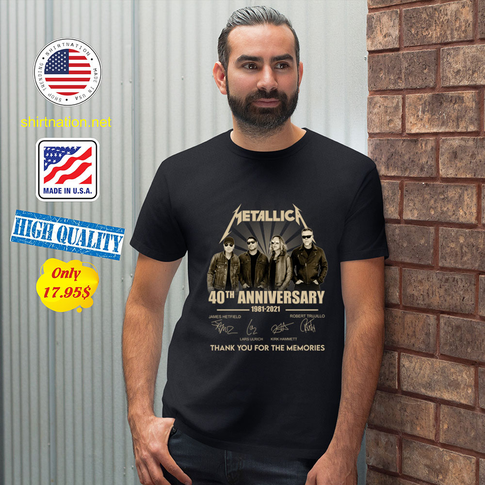 Metallica 40th anniversary 1981 2921 tank you for the memories Shirt2 1
