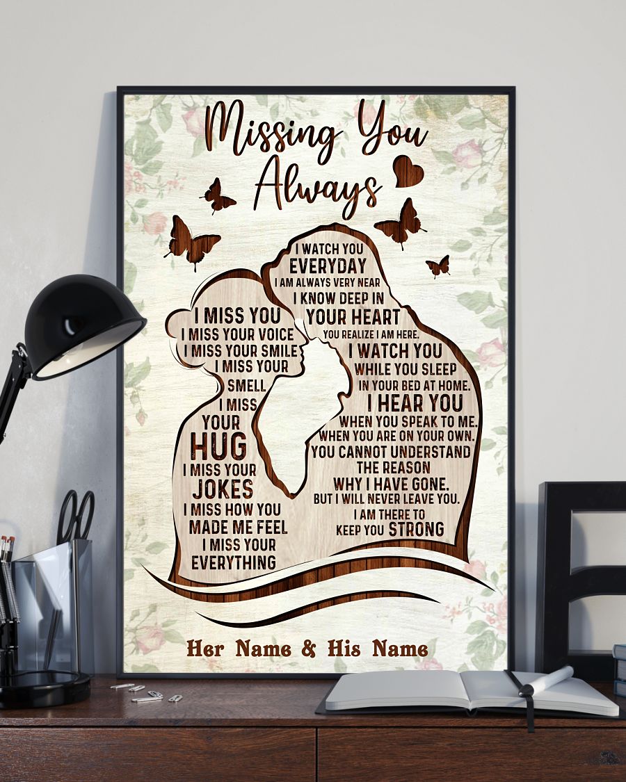 Missing you always custom name poster 2 1