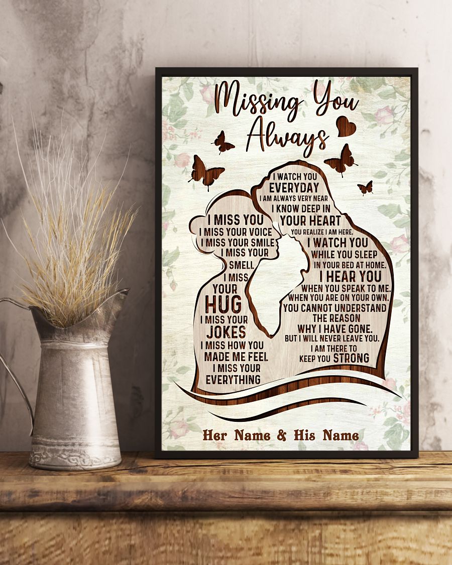 Missing you always custom name poster 3 1