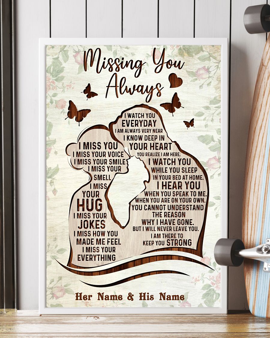 Missing you always custom name poster 4 1