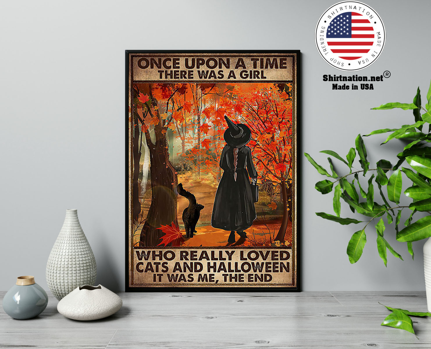 Once upon a time there was a girl who really loved cats and halloween poster 13