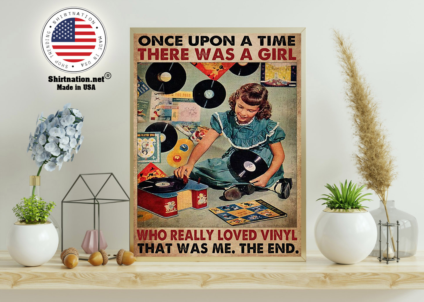 Once upon a time there was a girl who really loved vinyl poster 11 1