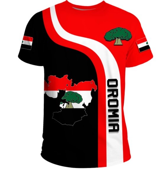 Oromia flag maps 3D hoodie 3