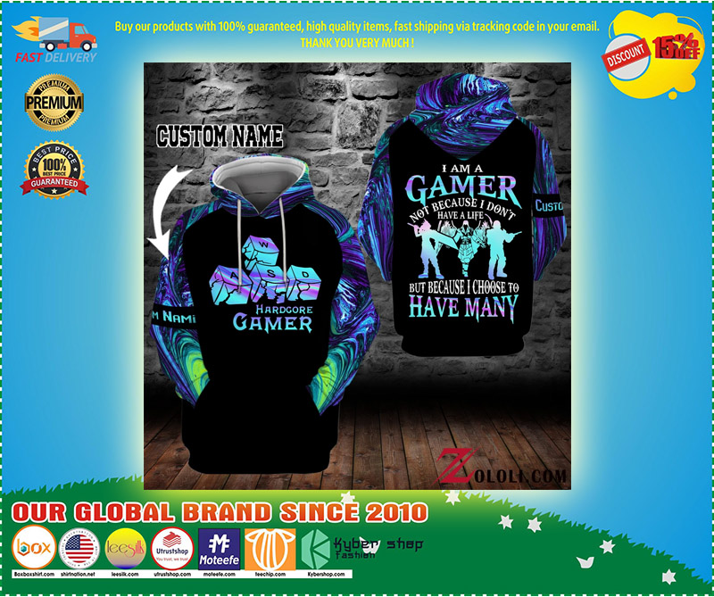 PC Im a gamer not because I dont have life custom name 3D hoodie 2