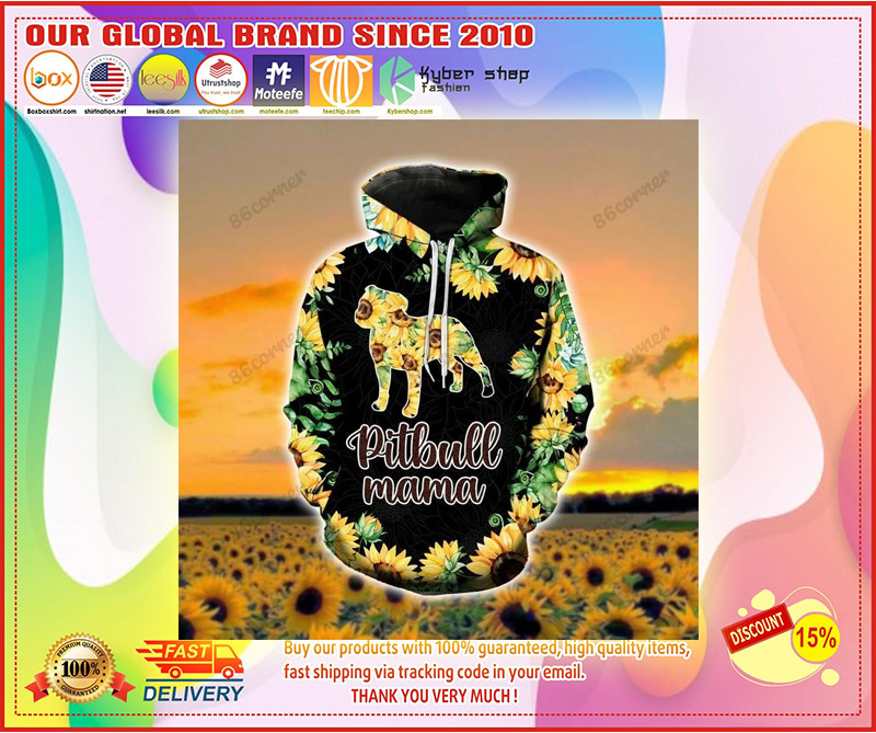 Pitbull mama Sunflower 3D hoodie and legging 3