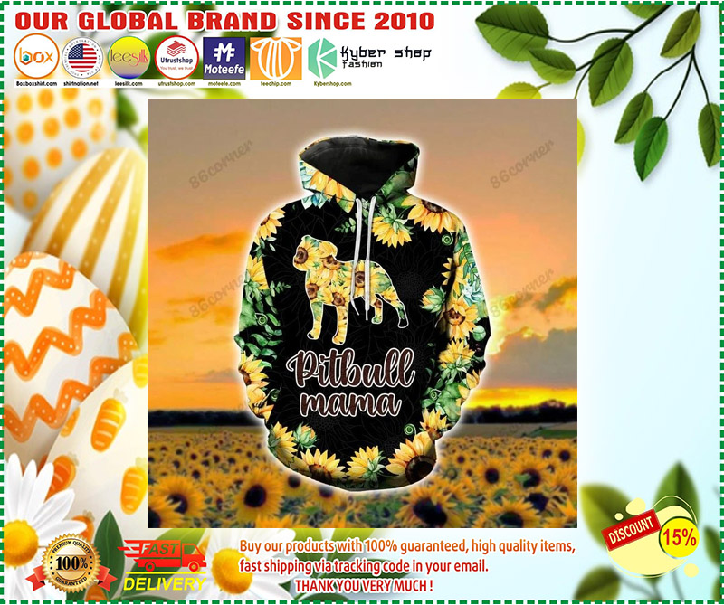 Pitbull mama Sunflower 3D hoodie and legging 4
