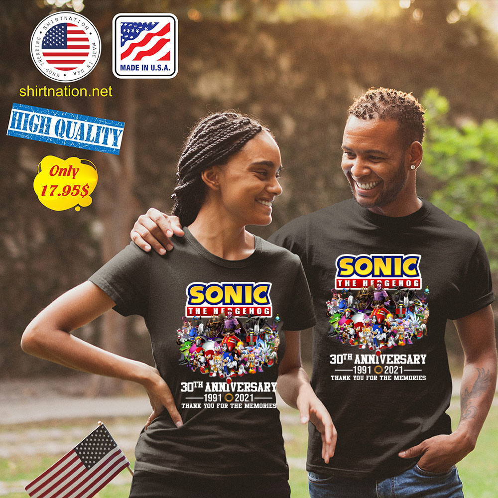 Sonic the hedgehog 30th anniversary 1991 2021 thank you for the memories Shirt