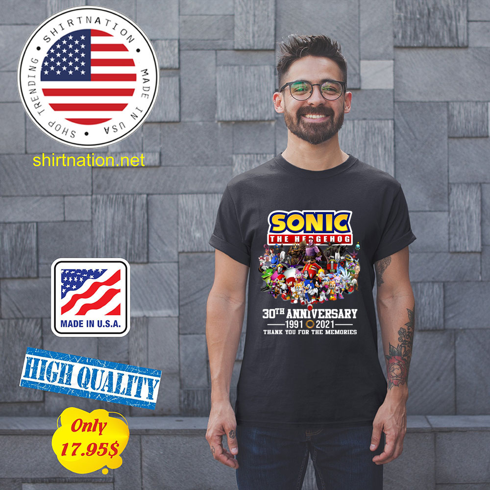 Sonic the hedgehog 30th anniversary 1991 2021 thank you for the memories Shirt12