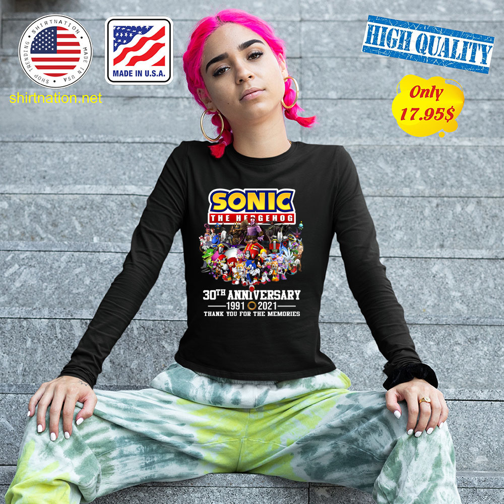 Sonic the hedgehog 30th anniversary 1991 2021 thank you for the memories Shirt5