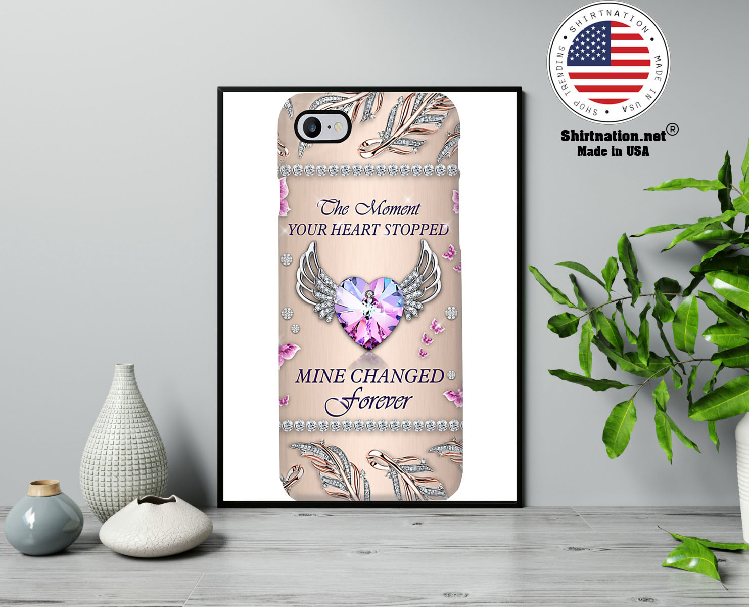 The moment your heart stopped mine changed forever phone case 13