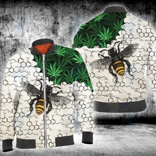 Weed bee happy dictionary 3D hoodie 3