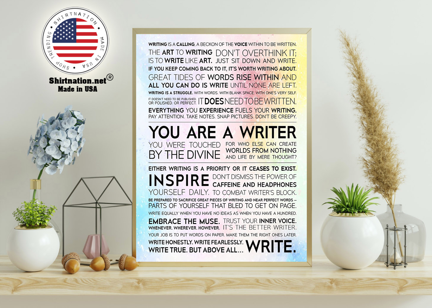 Writer Manifesto writing is a calling a beckon of the voice poster 11