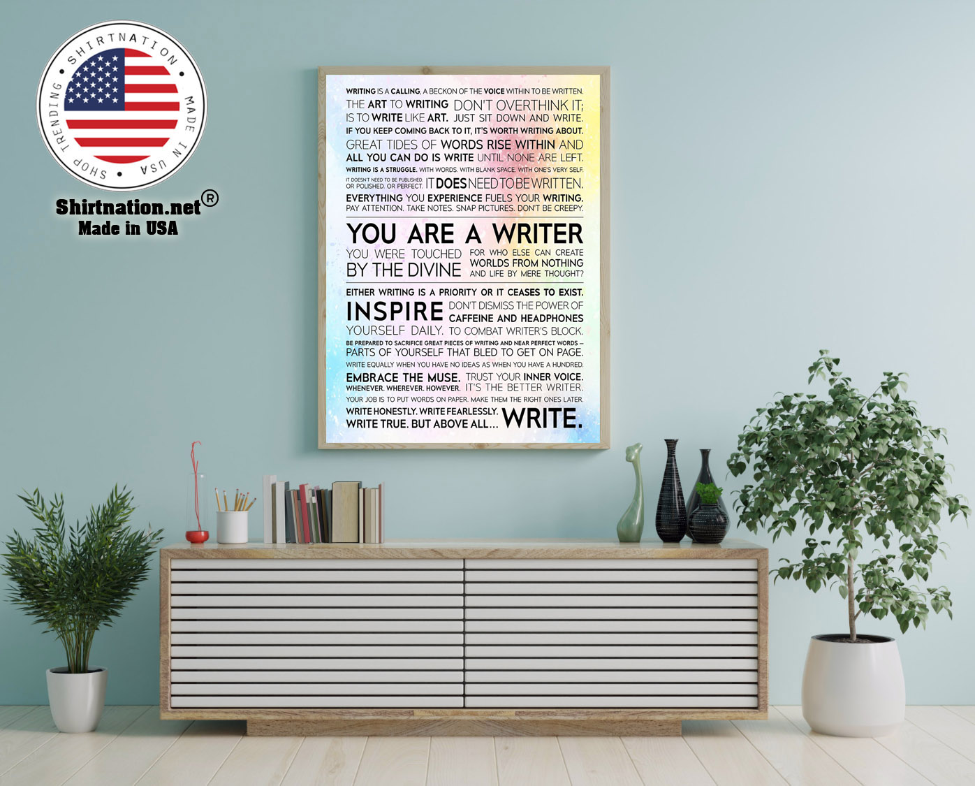 Writer Manifesto writing is a calling a beckon of the voice poster 12 1