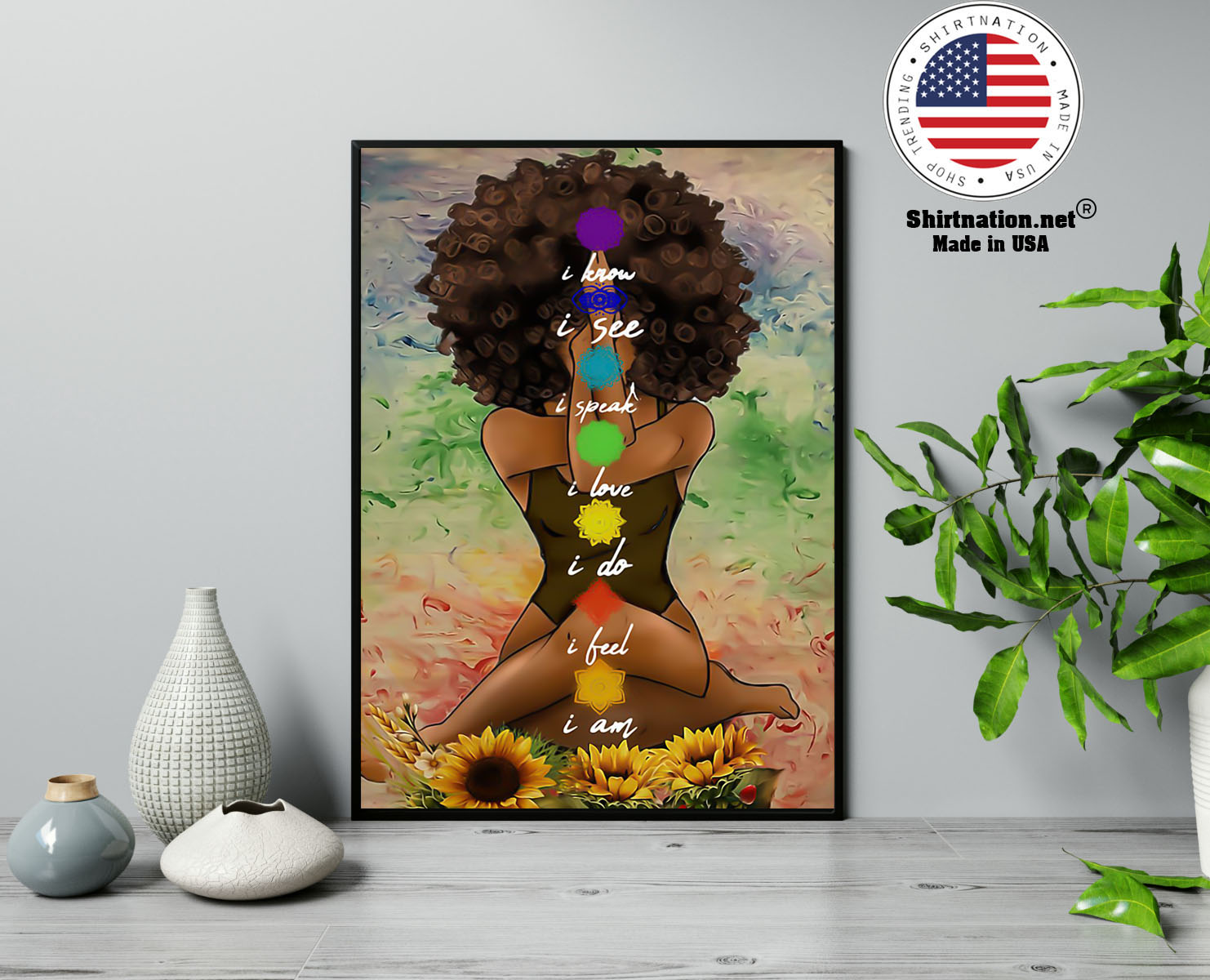 Yoga african american wall art poster 13 1