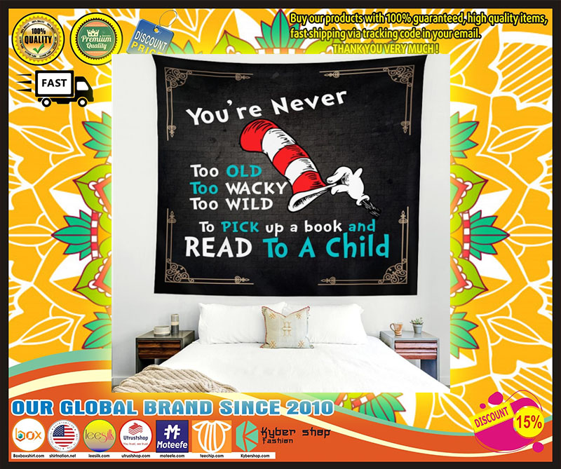 Youre never too old too wacky too wild to pick up a book blanket 3