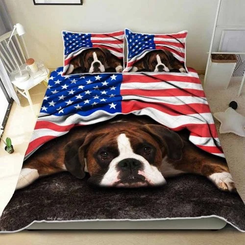 American flag Boxer patriot bedding set3