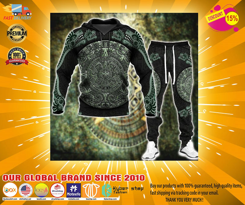 Aztec jungle 3D hoodie and sweatpant4