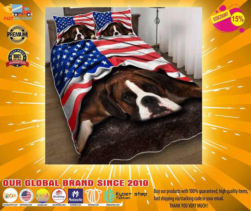 Boxer American patriot bedding set4
