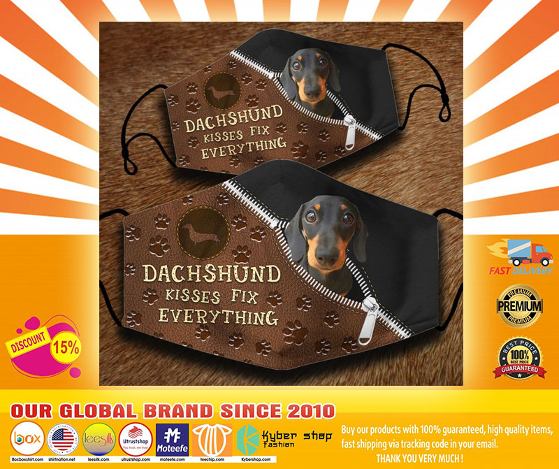 Dachshund kisses fix everything face mask4
