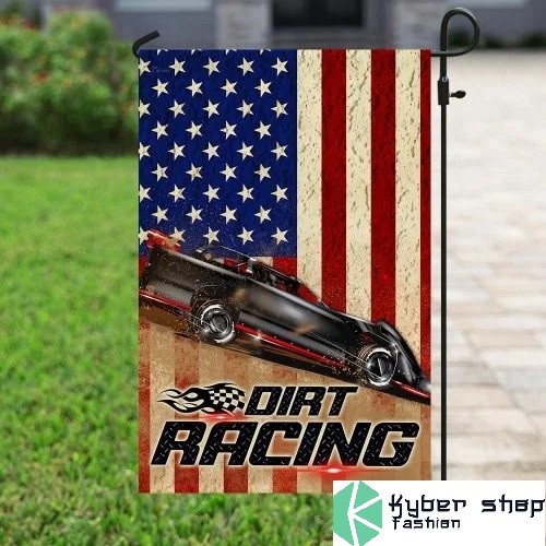 Dirt racing american flag3