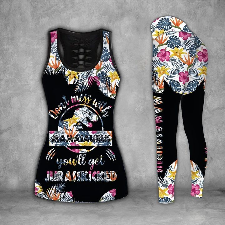 Dont miss with mamasaurus youll get jarasskicked dark 3D hoodie and legging1