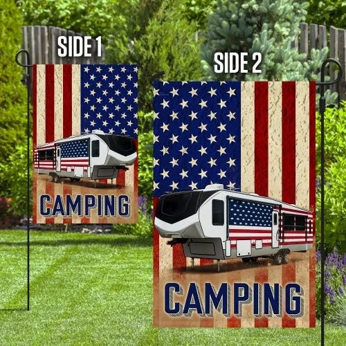 Fifth wheel camper American flag2