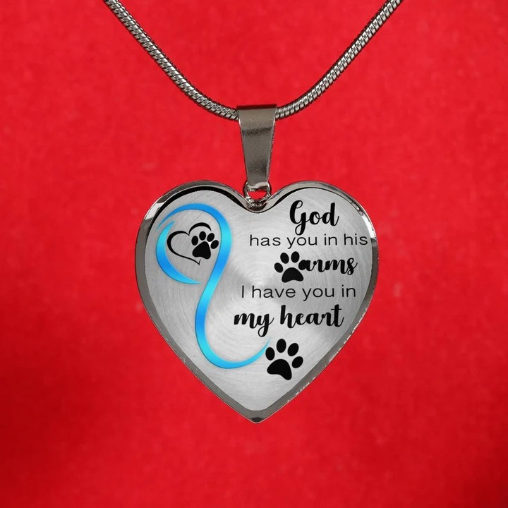 God has you in his arms I have you in my heart necklace4