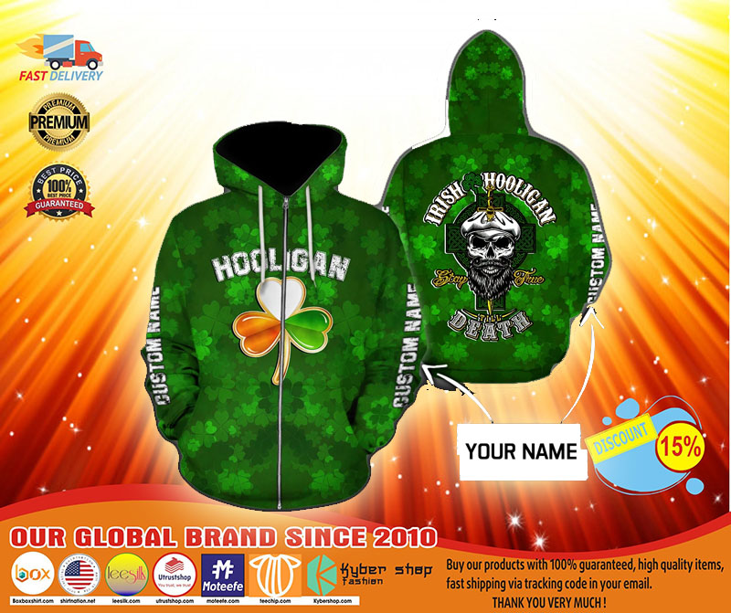 Hooligan Irish custom name 3D hoodie4