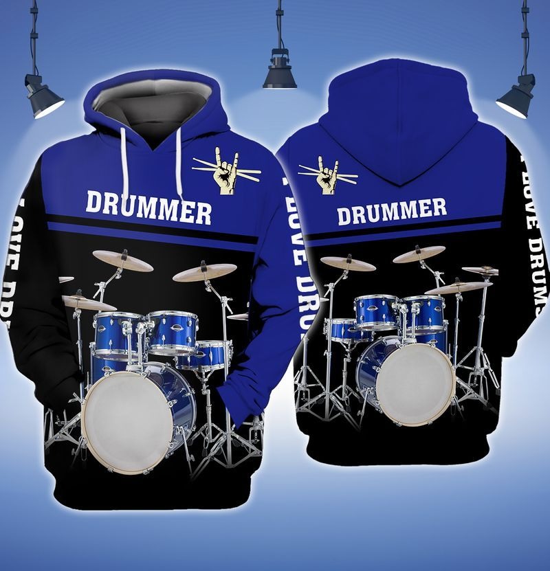 I love Drummer 3D hoodie9