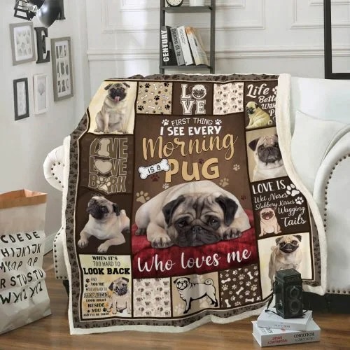 Love pug life better with a pug blanket4