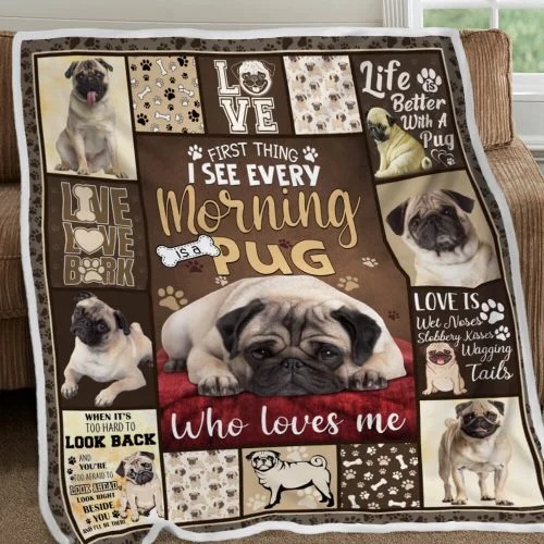 Love pug life better with a pug blanket3