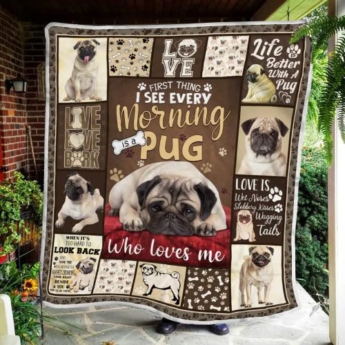 Love pug life better with a pug blanket2