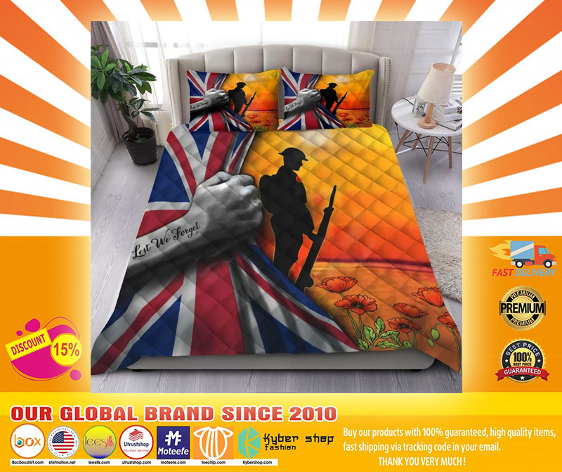 Lest we forget UK veteran bedding set4