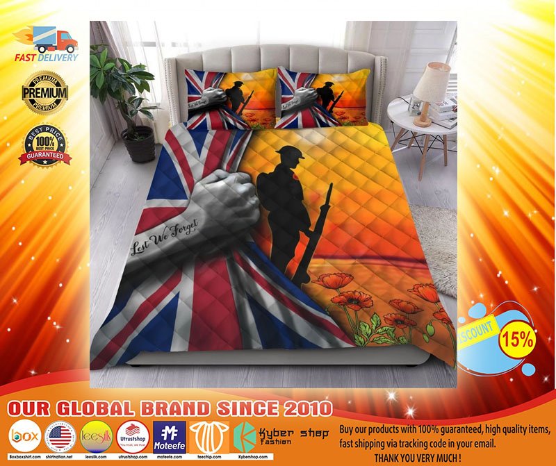 Lest we forget UK veteran bedding set3