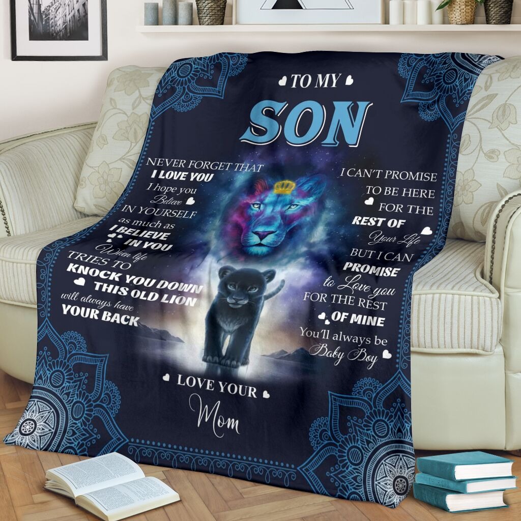 Lion to my son blanket2